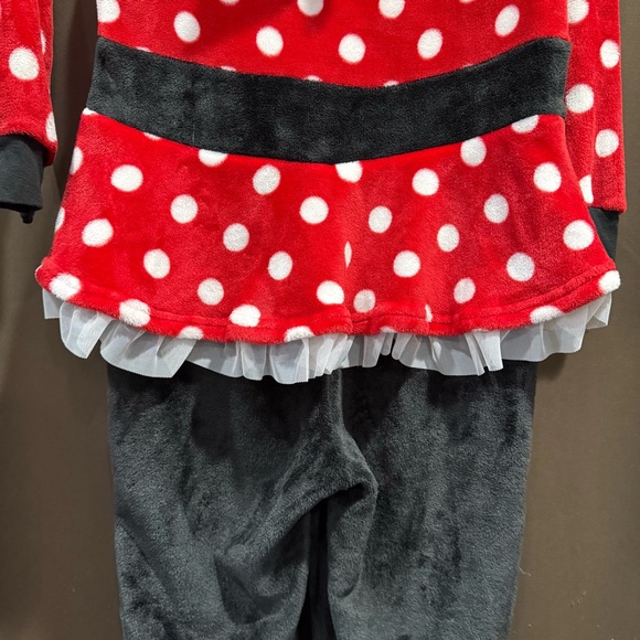 Disney Minnie Mouse Red and Black Polka Dot Pajama Costume Size S (4-6) - Picture 3 of 10